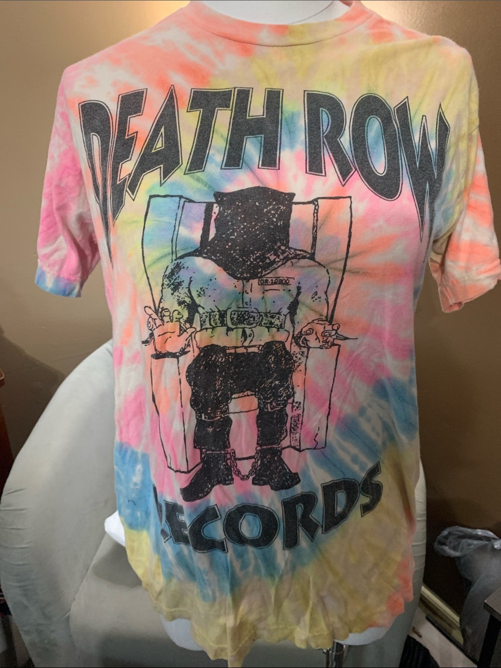 Death Row Records Tie-Dye Short Sleeve Tee - Multicolor